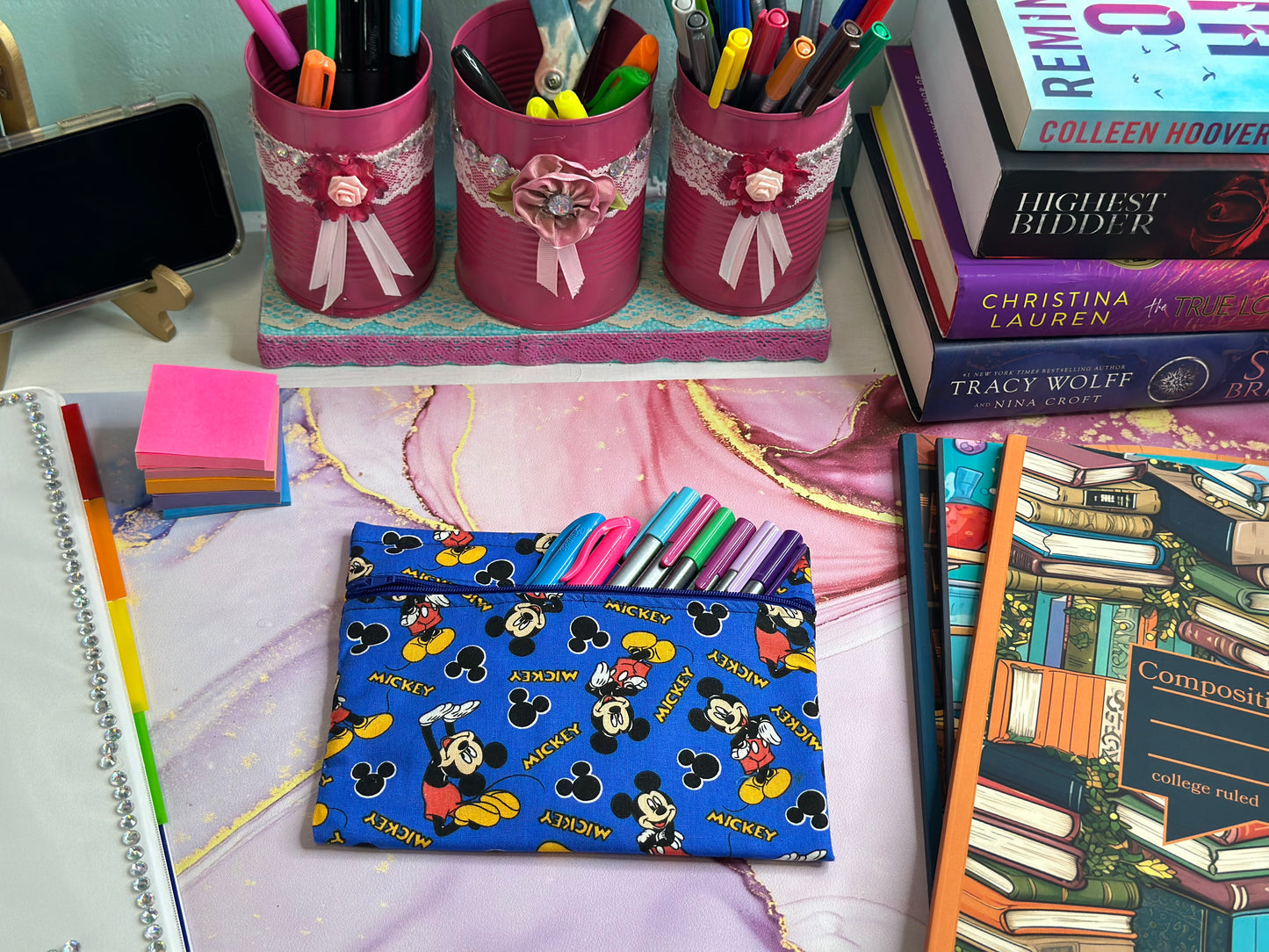 Hand-Made Cartoon Mouse Character Pencil Pouch