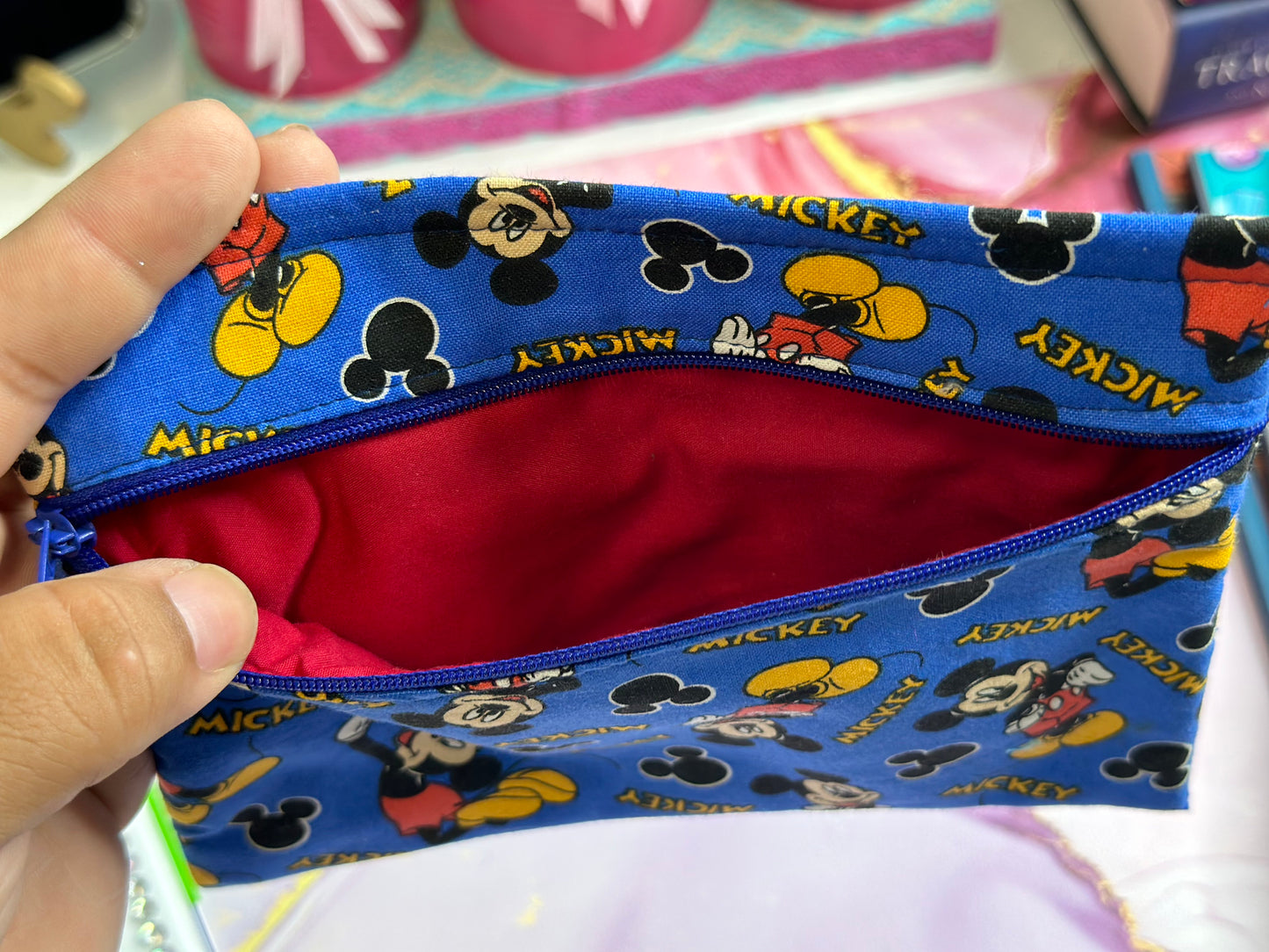 Hand-Made Cartoon Mouse Character Pencil Pouch